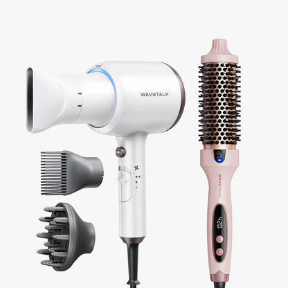 White Blown Away and pink Blowout Boost display on a white background