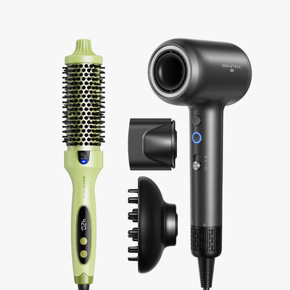 Green Blowout Boost and dark gray Turblow Pro display on a white background