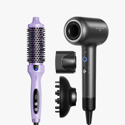 Purple Blowout Boost and dark gray Turblow Pro display on a white background