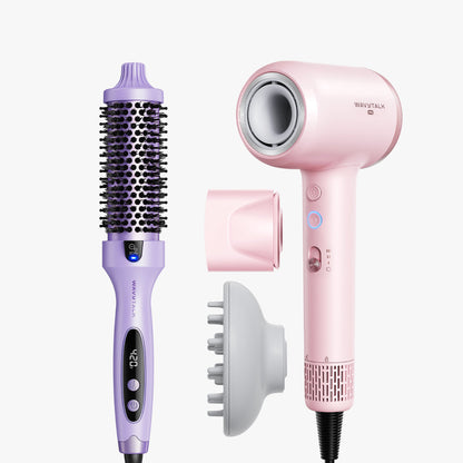 Purple Blowout Boost and pink Turblow Pro display on a white background